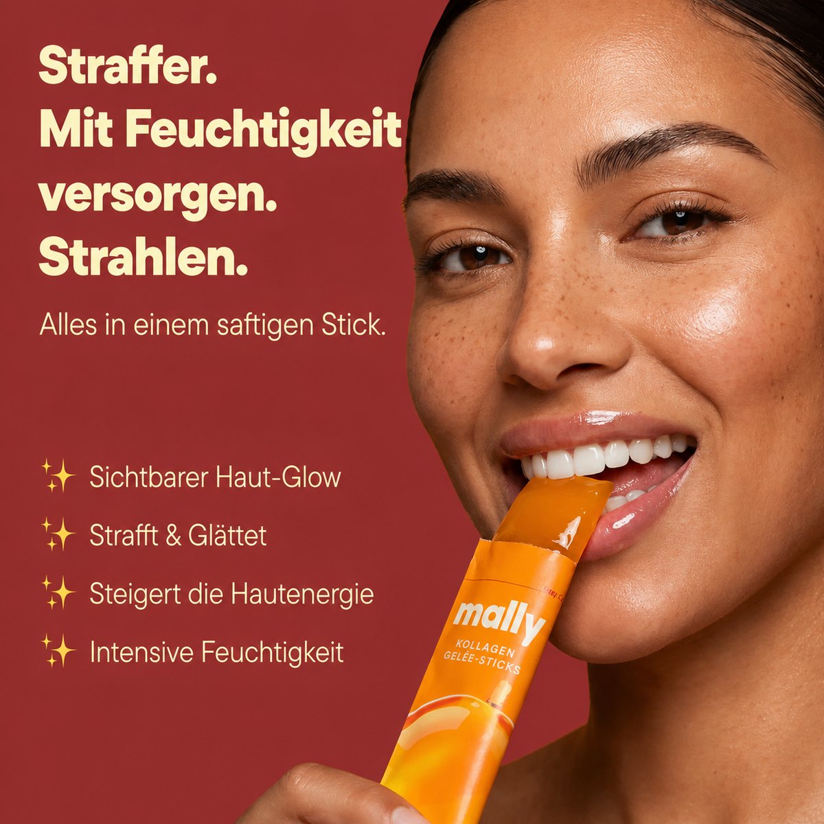 Kundin genießt einen Mally Jelly-Stick
